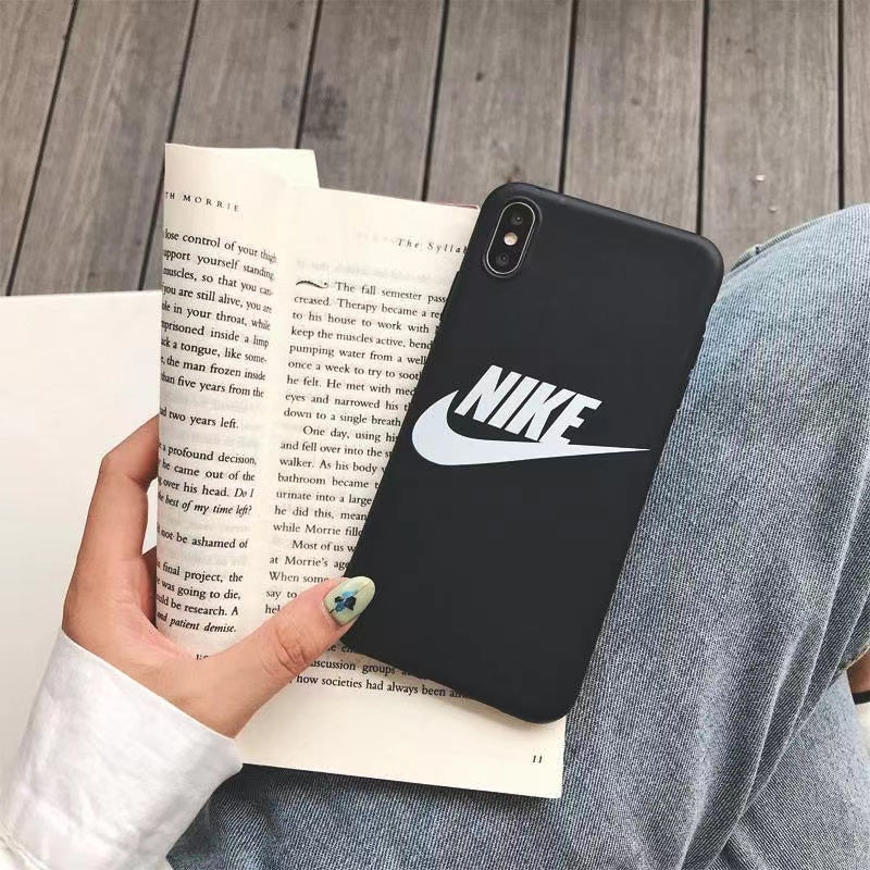 NIKE Black Liquid Silicone Fashion iPhone Case