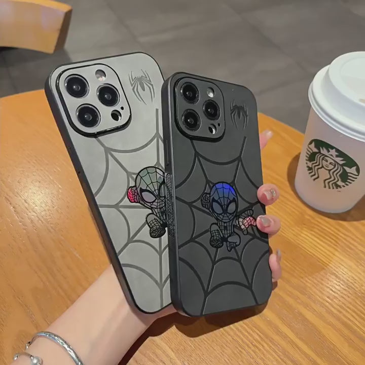 Spider-Man iPhone Case Laser Suede leather