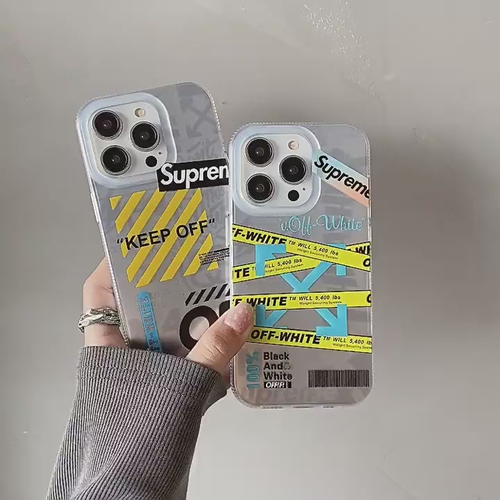 Off-White × Supreme iphone Case Trendy Tags