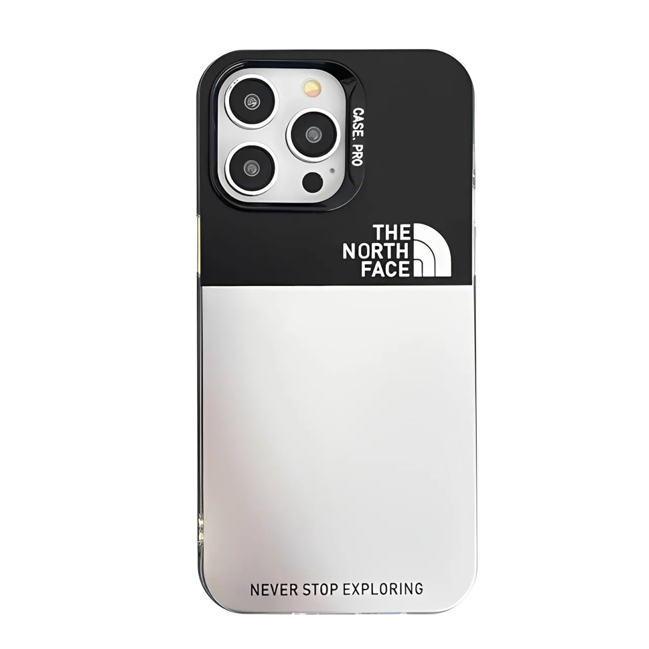 The North Face Electroplated Silver iphone Case