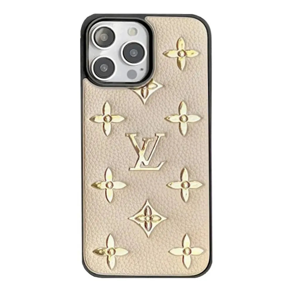 VL Monogram Vintage Leather iPhone Case-Flash