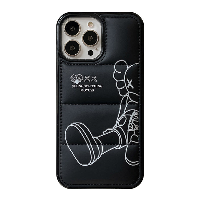 Kaws Black Down Jacket iPhone Case