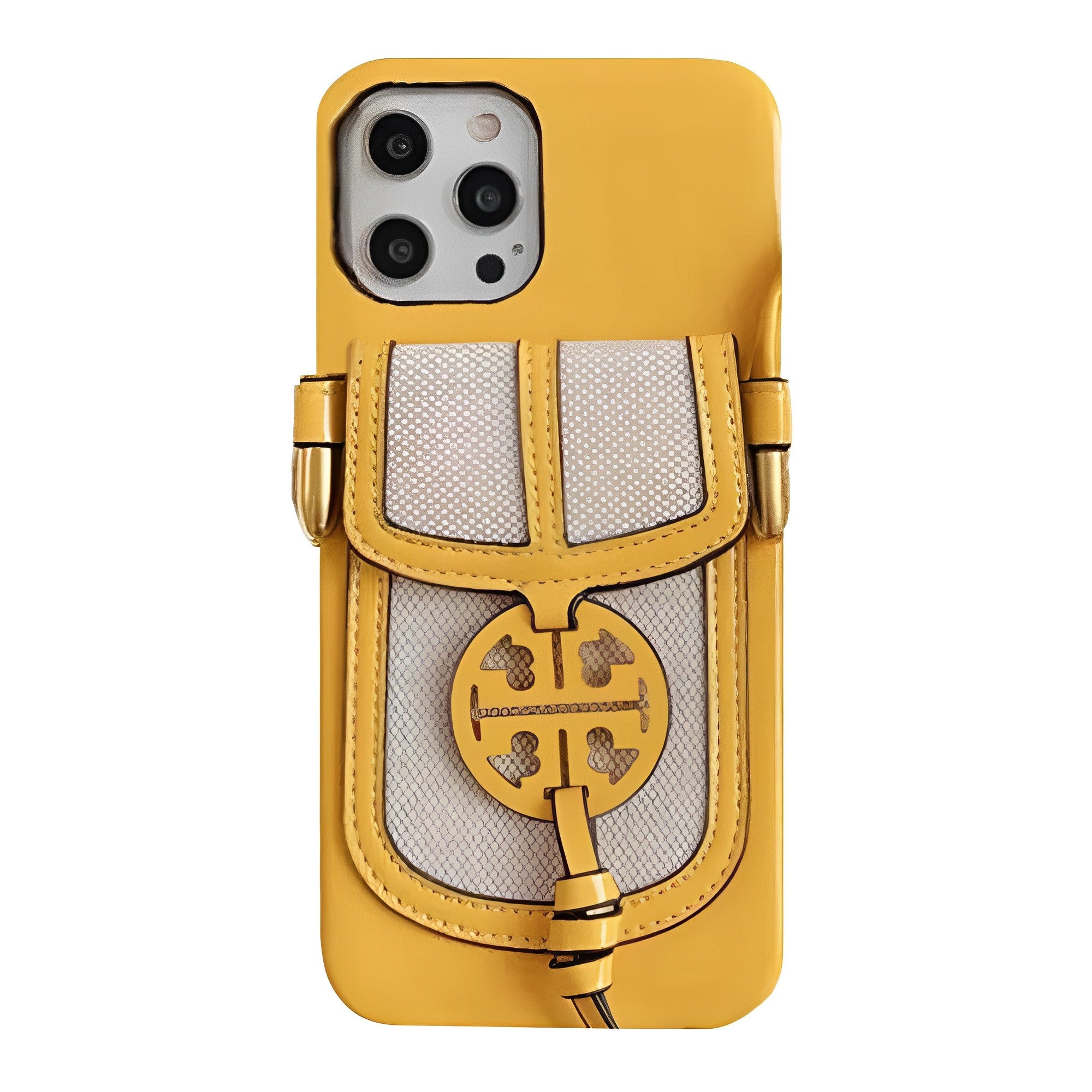 Tory Burch Retro Leather iPhone Wallet Case With Crossbody Strap