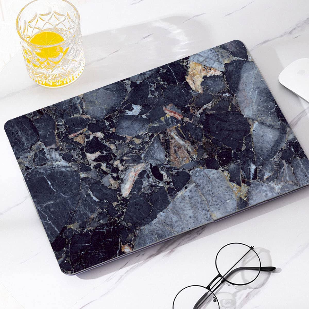 Natural Cacked Marble | Macbook case customizable Logo shines through - BELKCASE