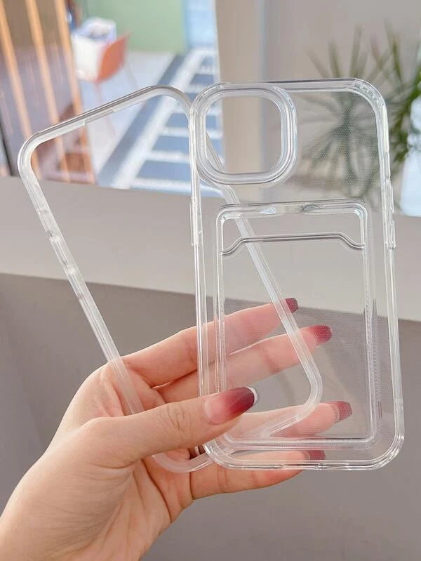 Smartphone case clear card slot