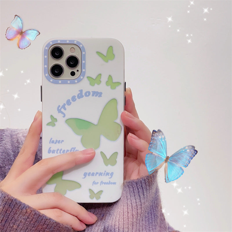 iphone Case Laser Cartoon Butterfly Soft Case