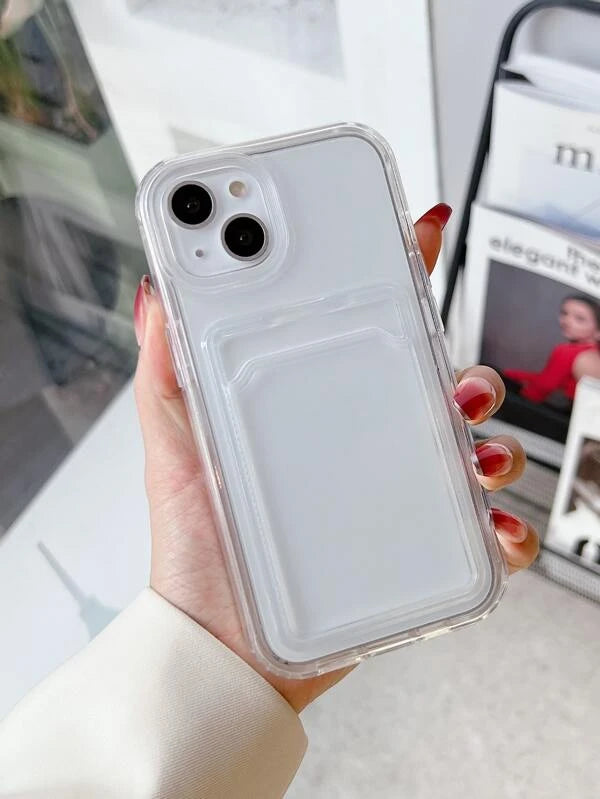 Smartphone case clear card slot