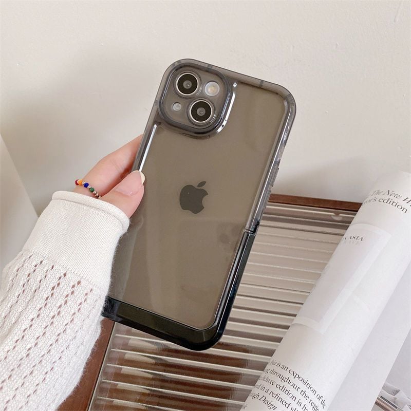 Candy Invisible Bracket Case Cover For iPhone