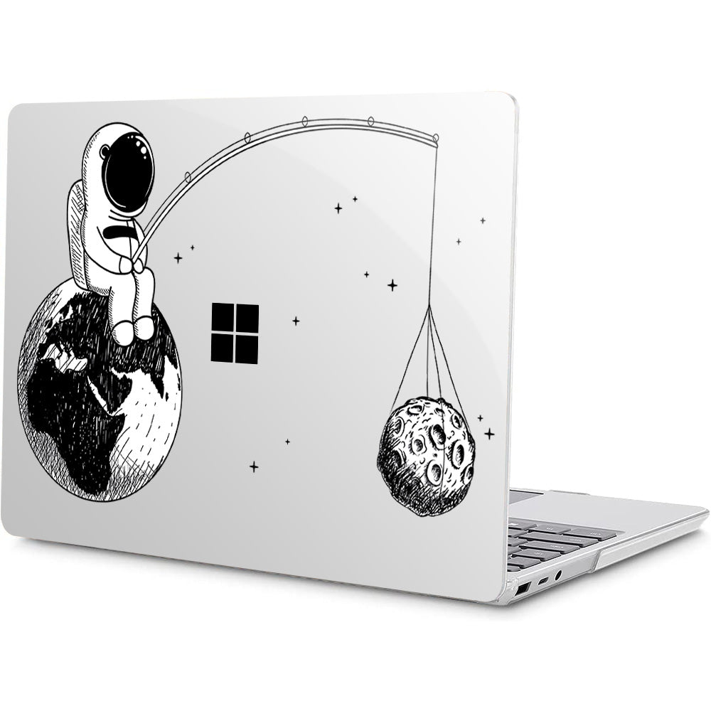 Moon Fishing Astronaut Microsoft Surface Laptop Case