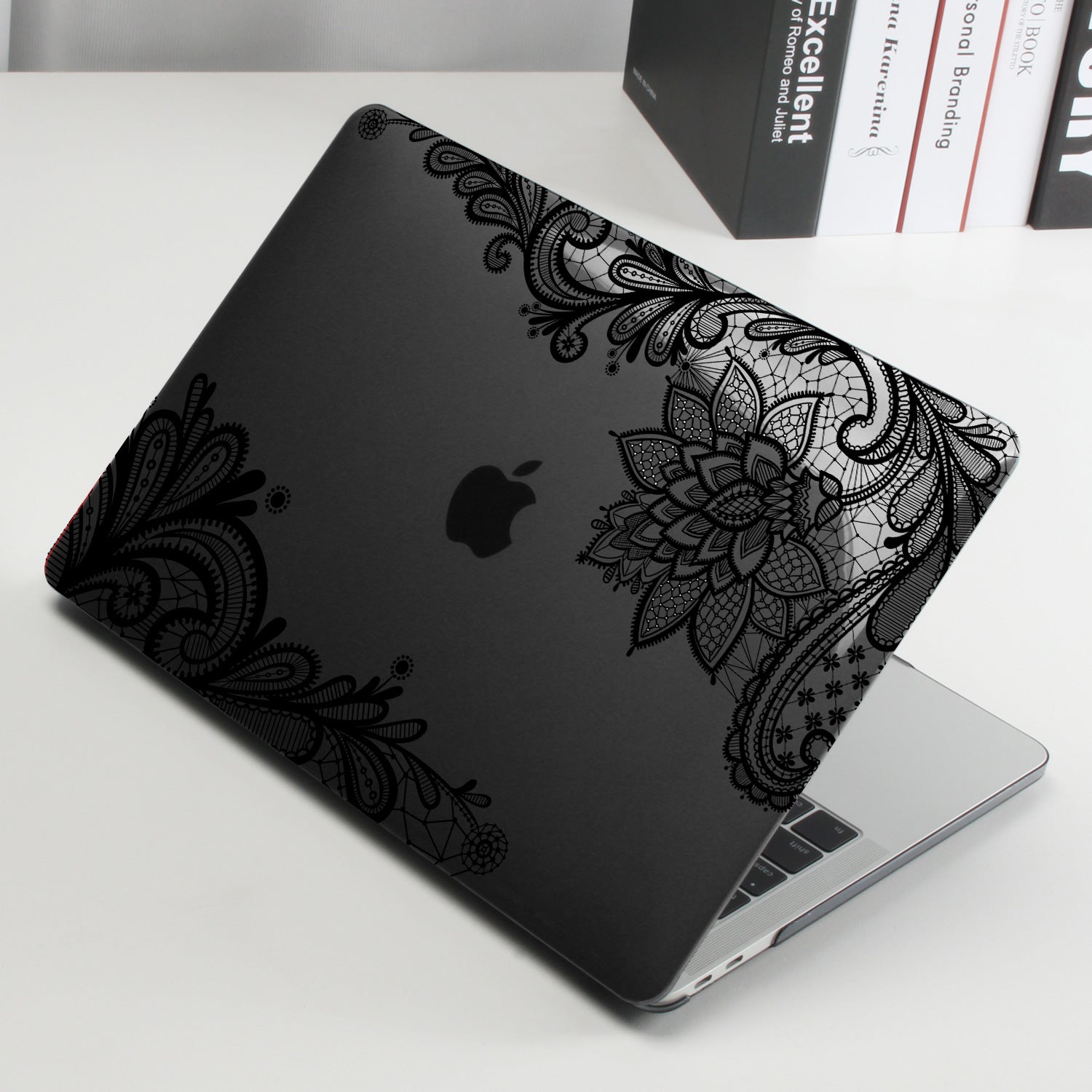 Black lace Macbook case