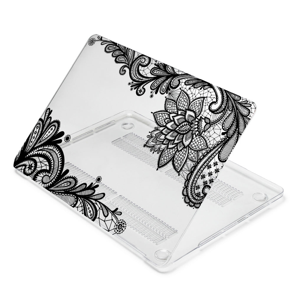 Black lace Macbook case