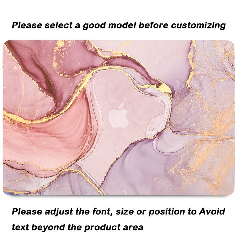 Pink Charm Marble | Macbook case customizable