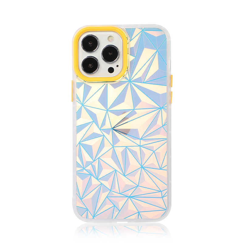 Diamond Pattern Colorful Laser iphone Case