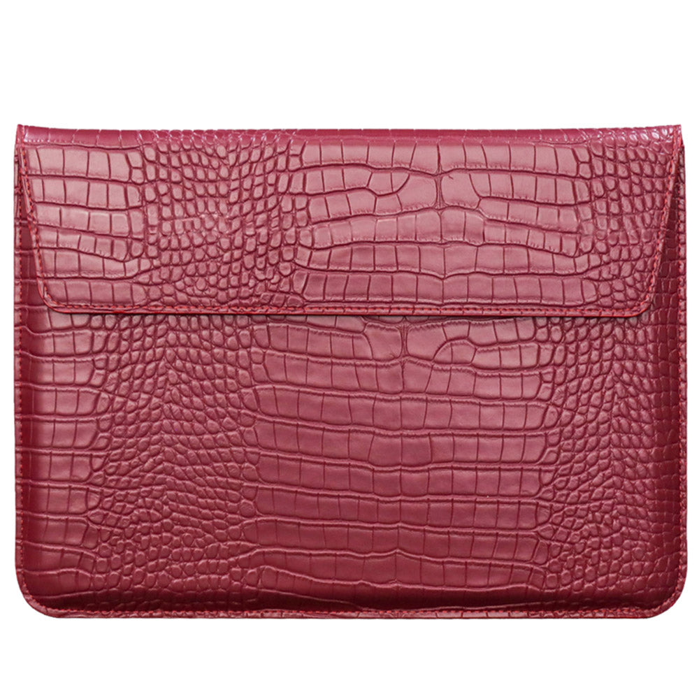 Bags, New Faux Red Crocodile Leather Laptop Sleeve Case
