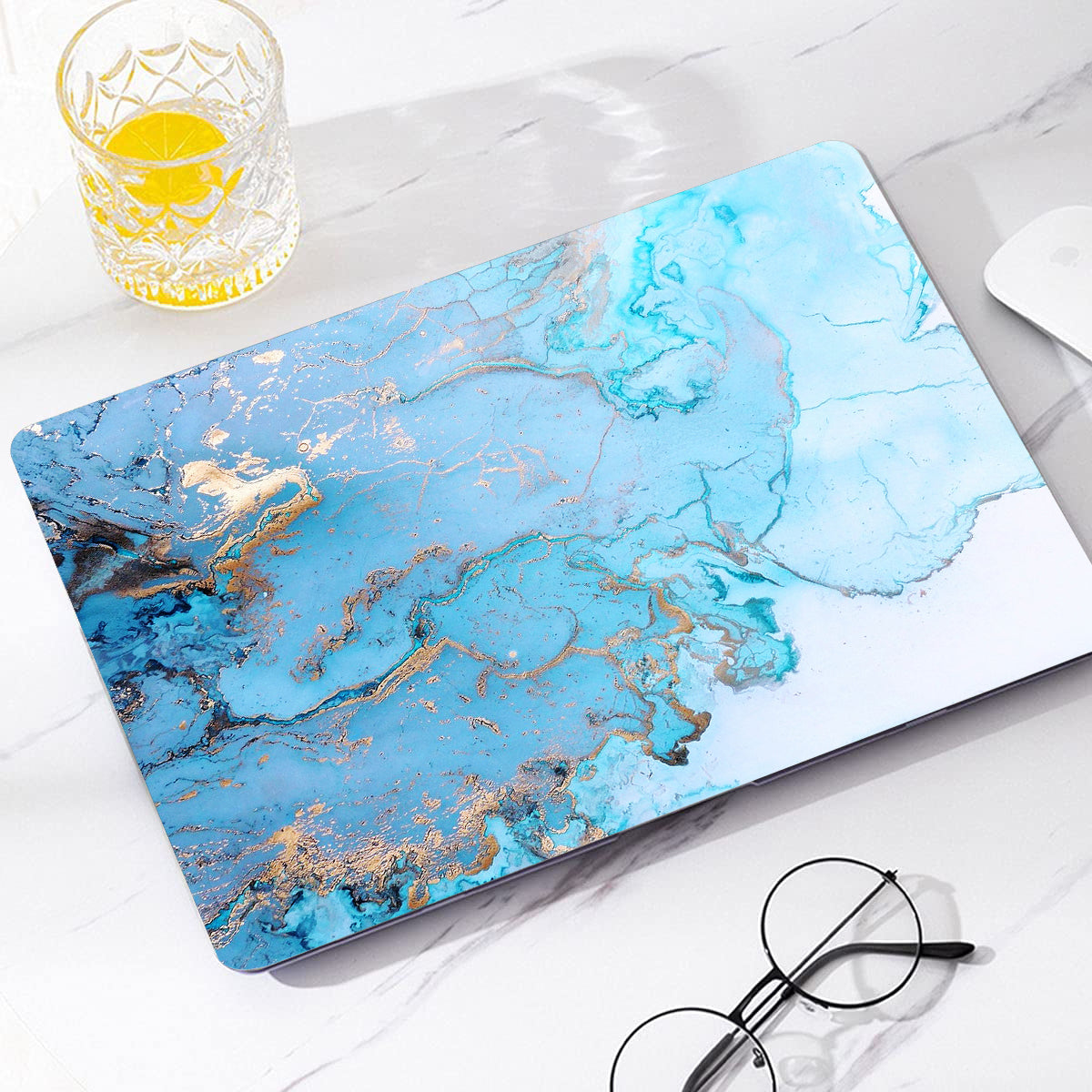 Blue Ocean Memory Marble | Macbook case customizable