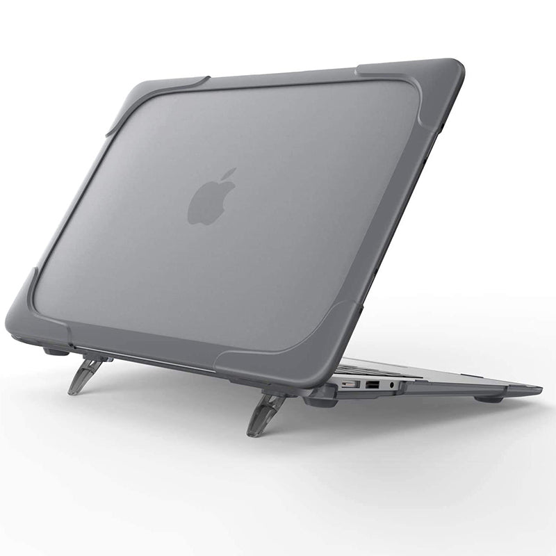 MacBook Case Heavy Duty  with Folding Stand - Grey