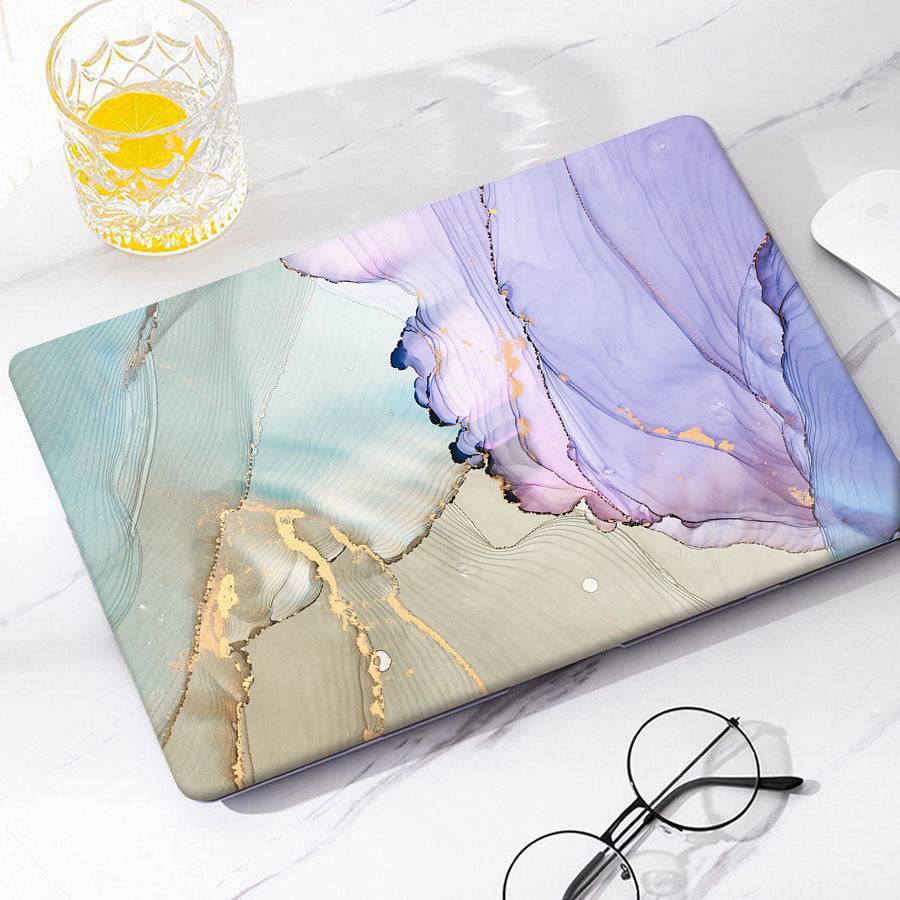 Khaki Purple Marble | Macbook case customizable