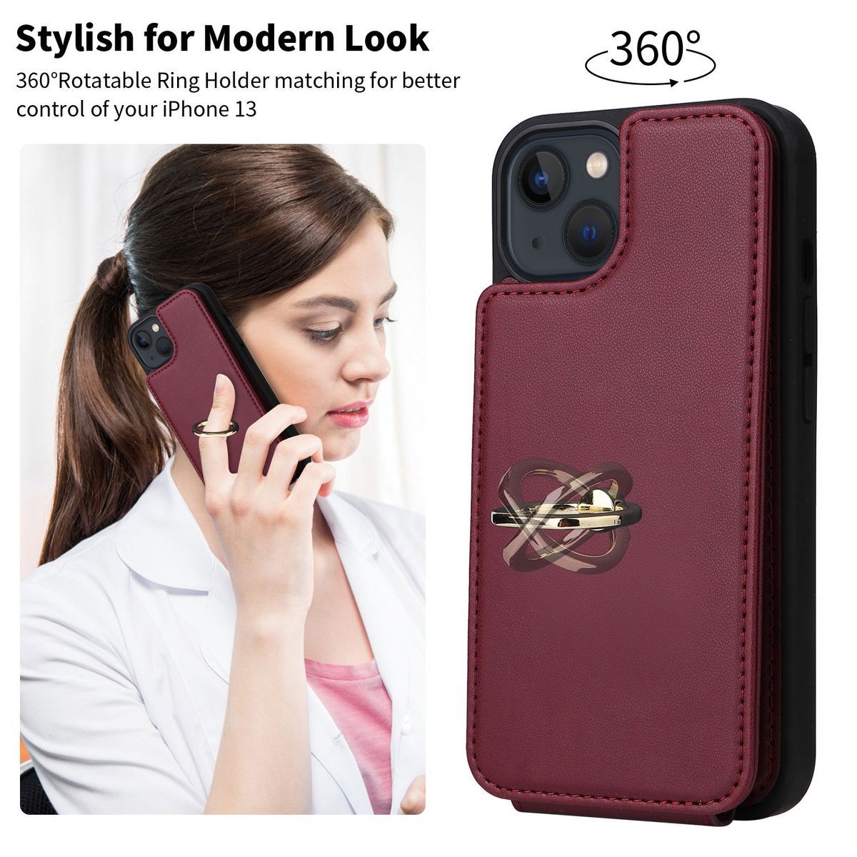 Multi Case-Charming Wine Red