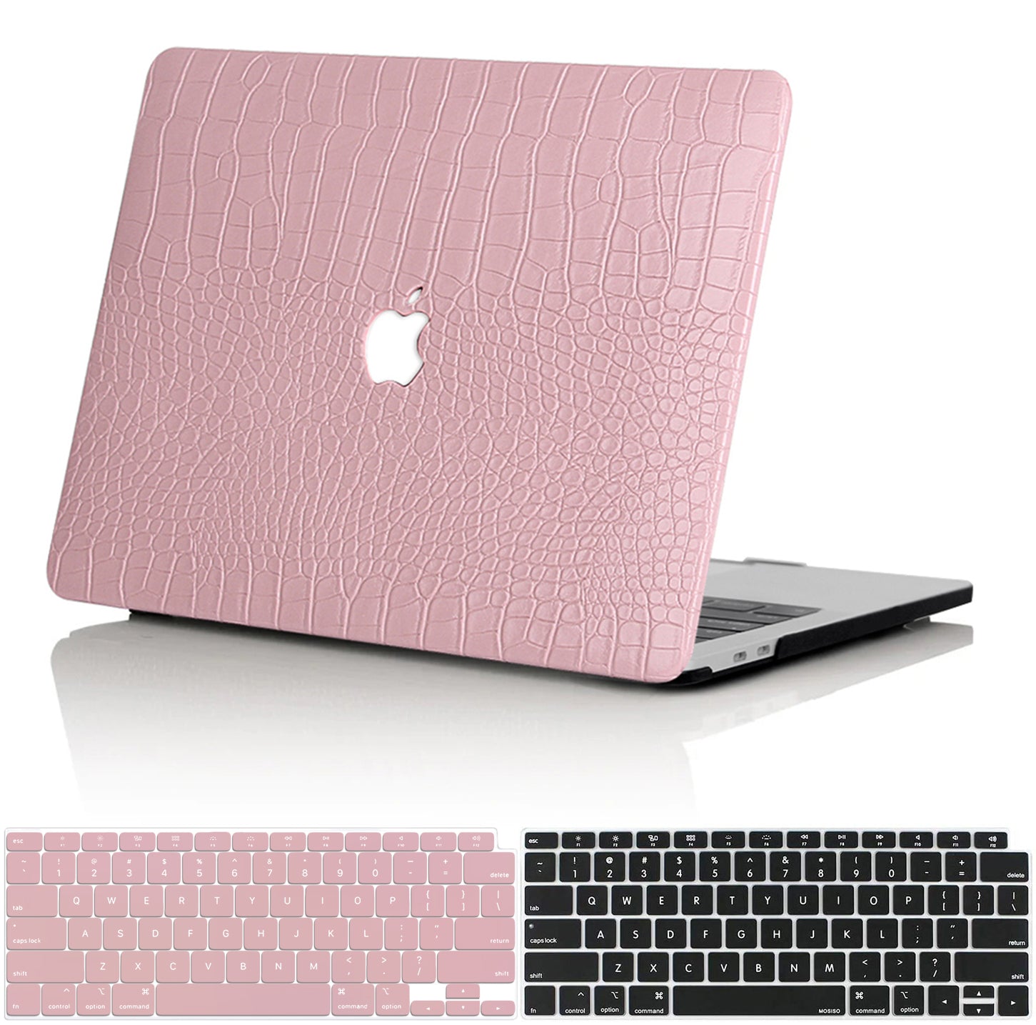 Faux Crocodile Pink MacBook Case