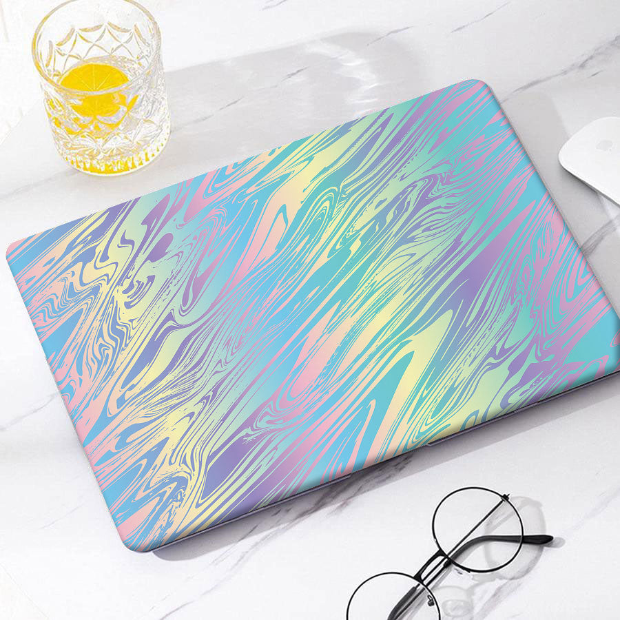 Colorful rippled world | Macbook case customizable Logo shines through - BELKCASE