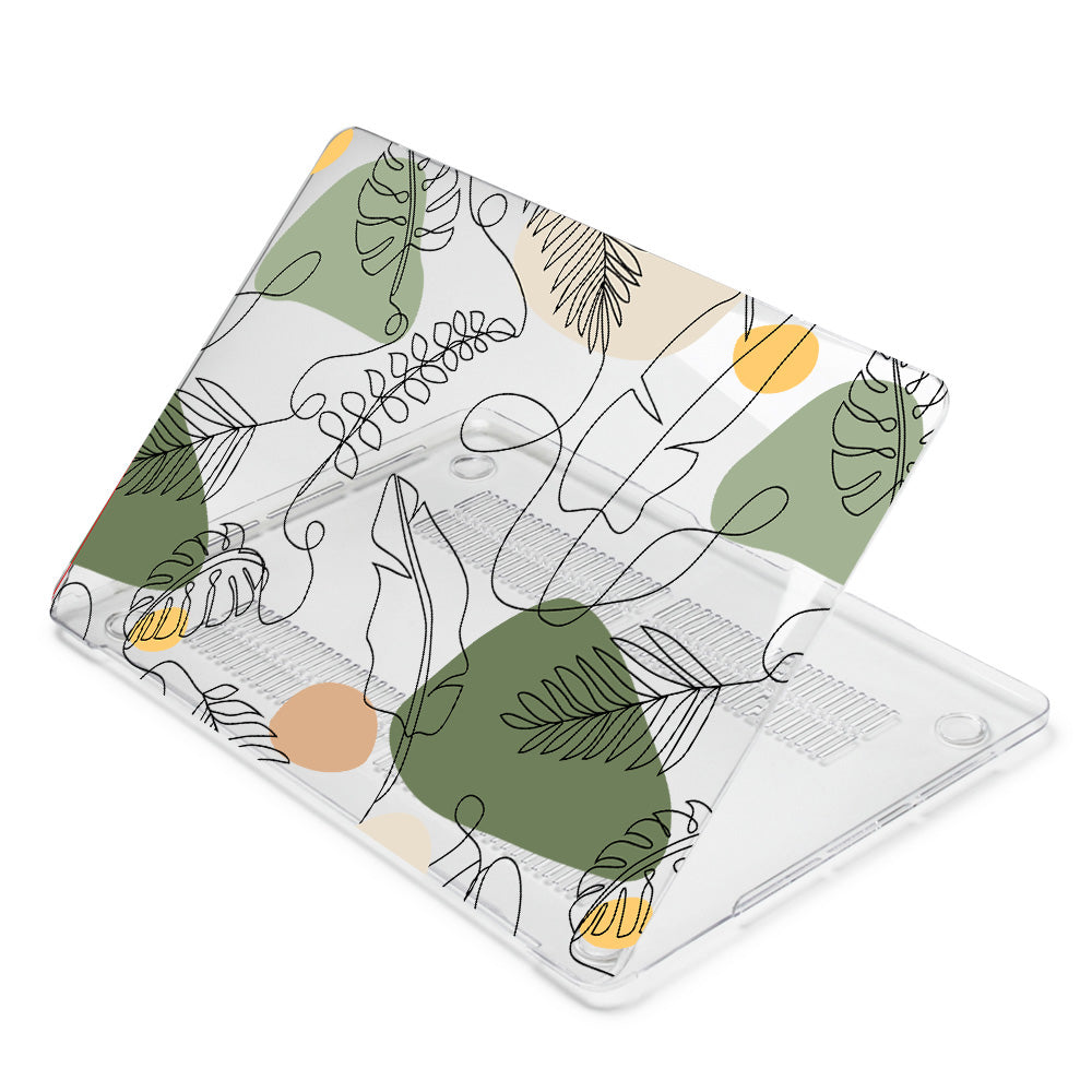 Abstract Green Leaves Macbook case