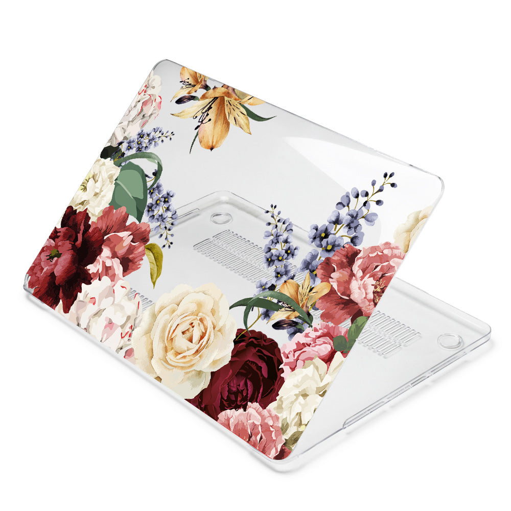 Red and White Roses Macbook case