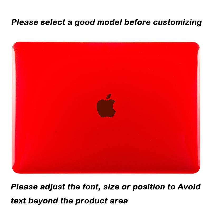 Transparent red | Macbook case customizable