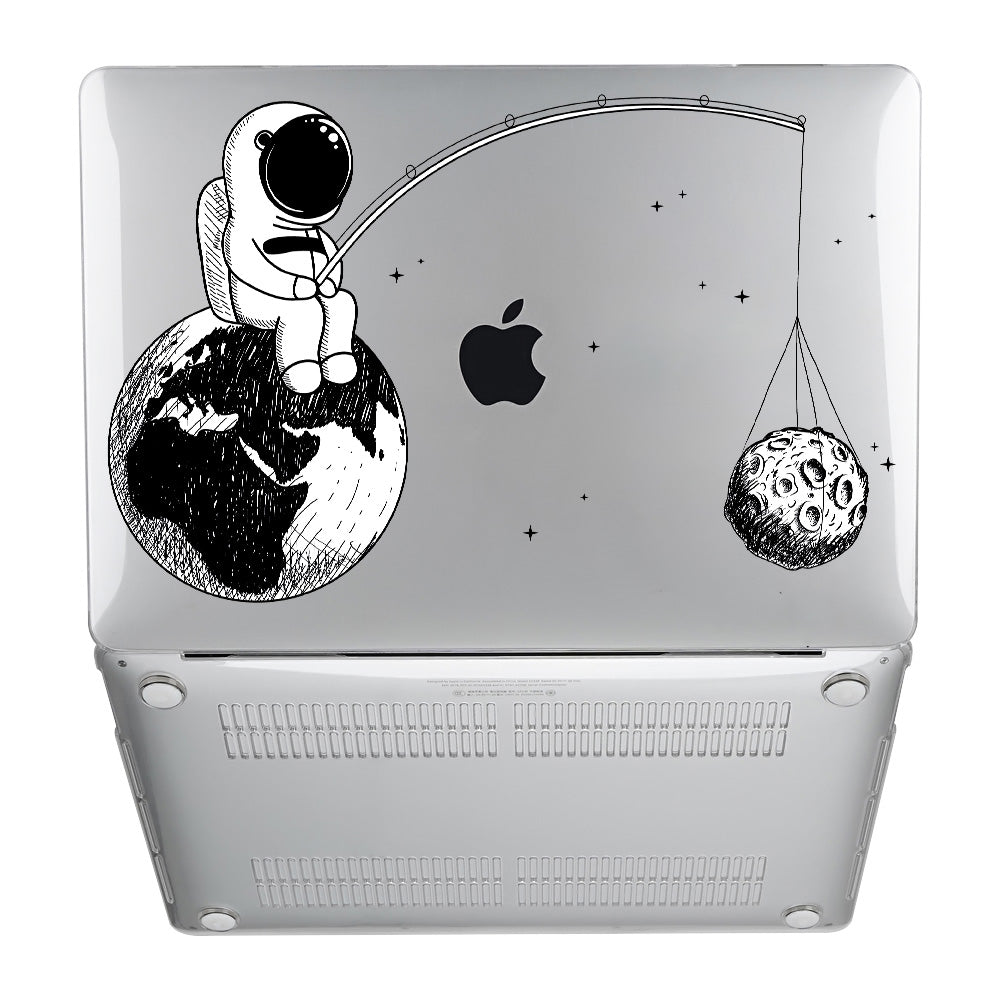 Moon Fishing Astronaut Macbook case