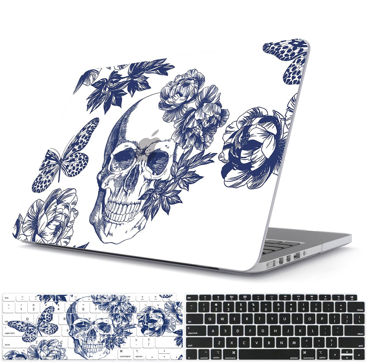 Skeleton in Flower Macbook case