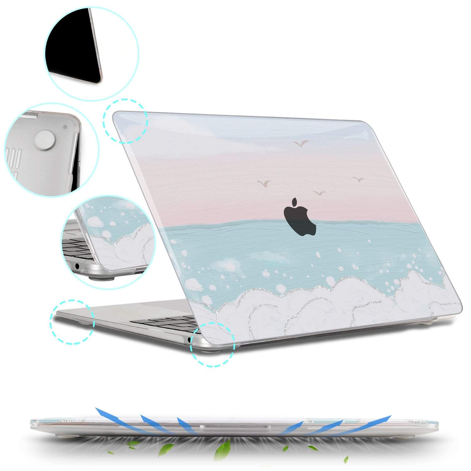 Painting MacBook Case with Waves Pattern