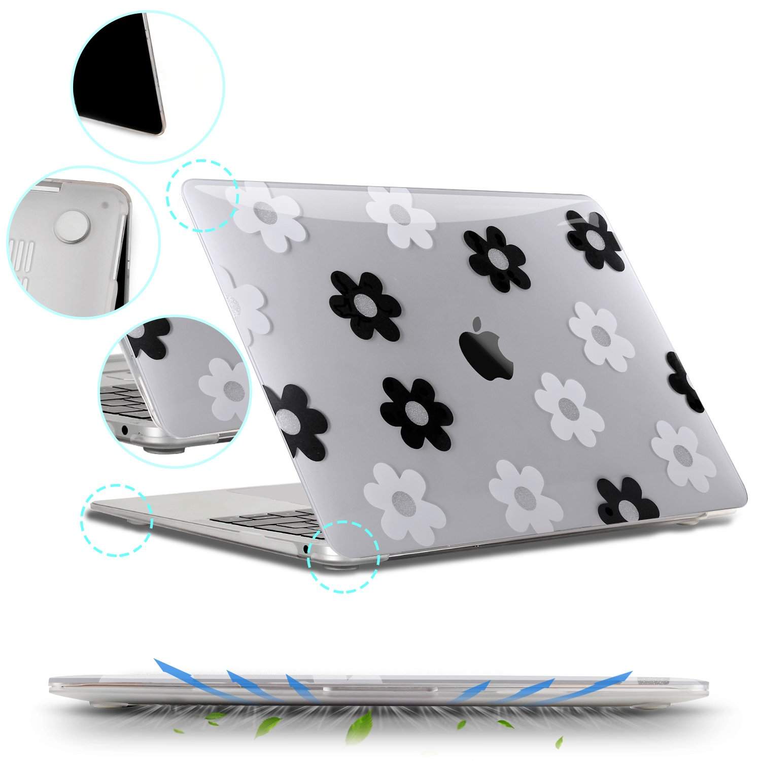 Painting MacBook Case with Flower Pattern