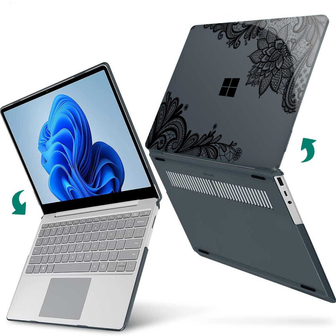 Black Lace Microsoft Surface Laptop Case