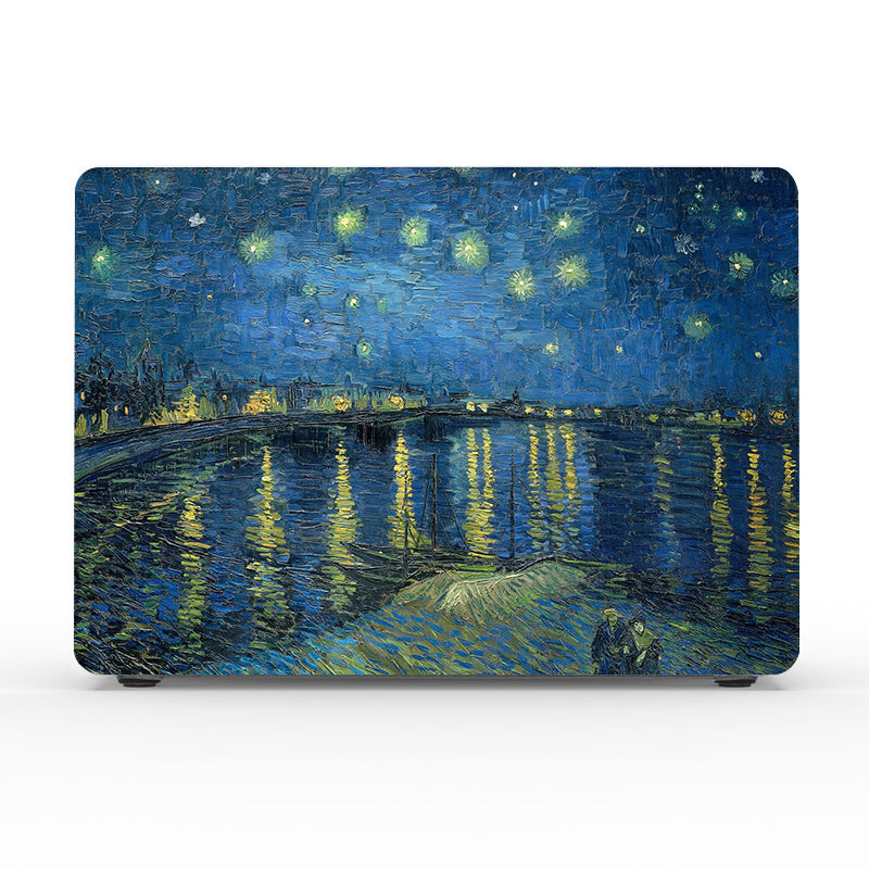 Funda Macbook Van Gogh ''Noche estrellada en el Ródano'' personalizable
