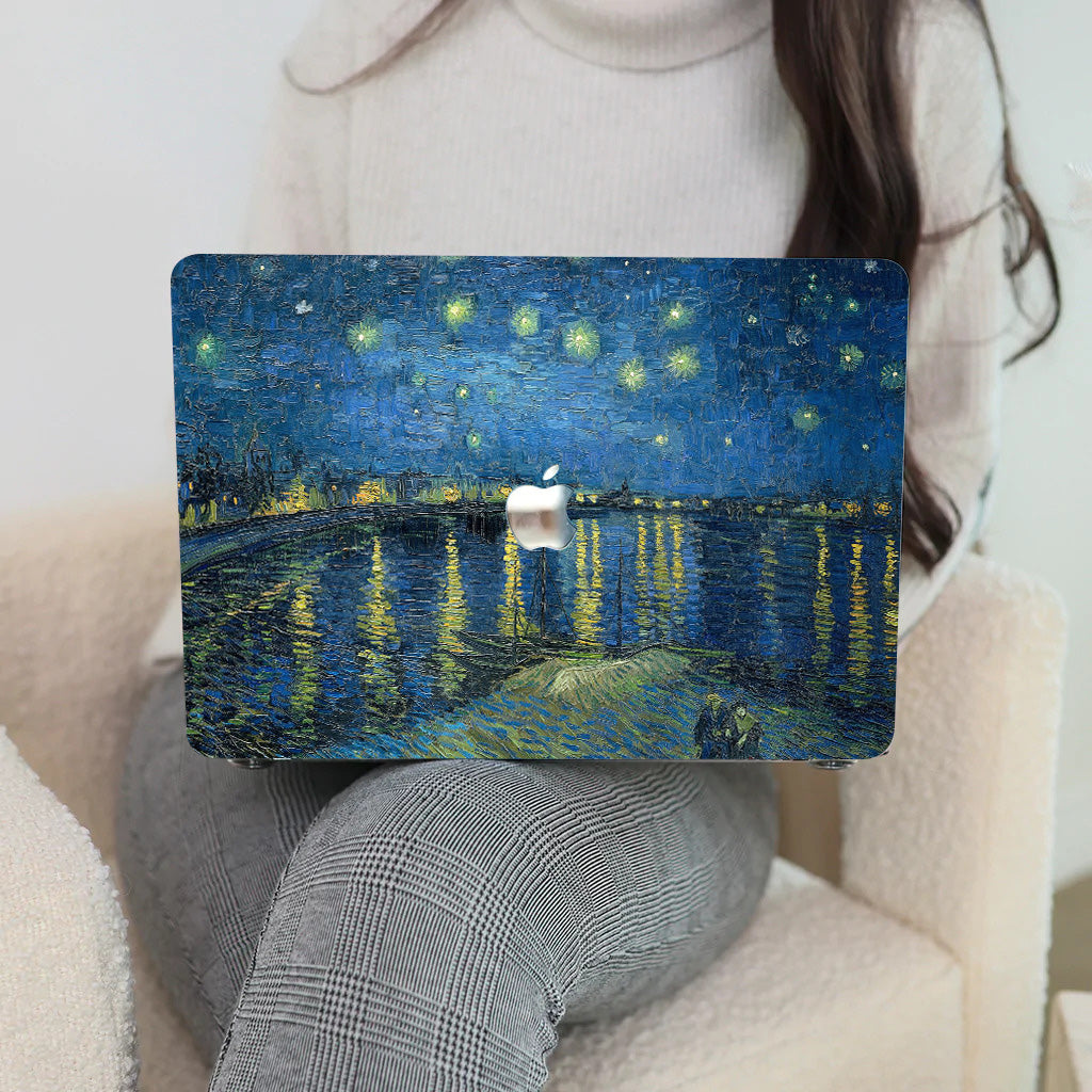 Van Gogh ''Starry Night on the Rhone'' Macbook Case