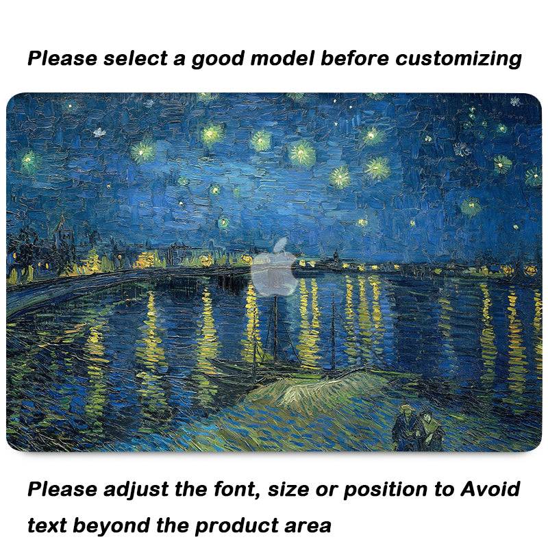 Van Gogh ''Starry Night on the Rhone'' Macbook case customizable