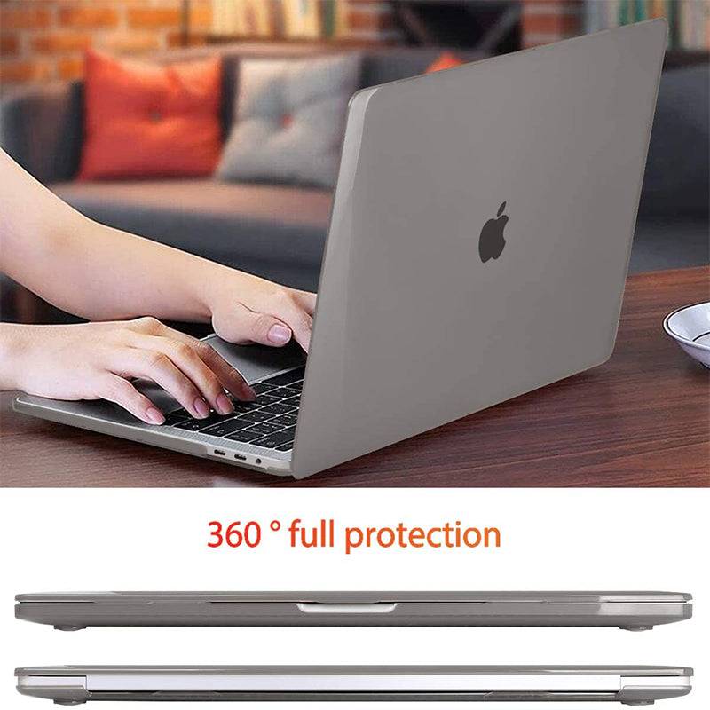 Transparent grey Macbook case customizable