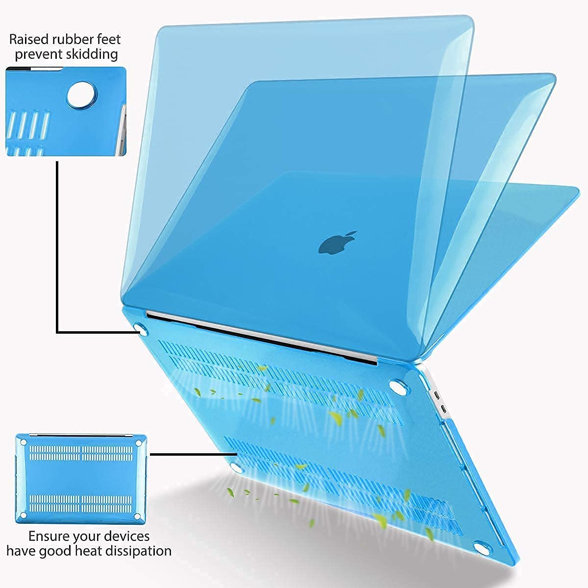 Transparent Sky Blue | Macbook case customizable