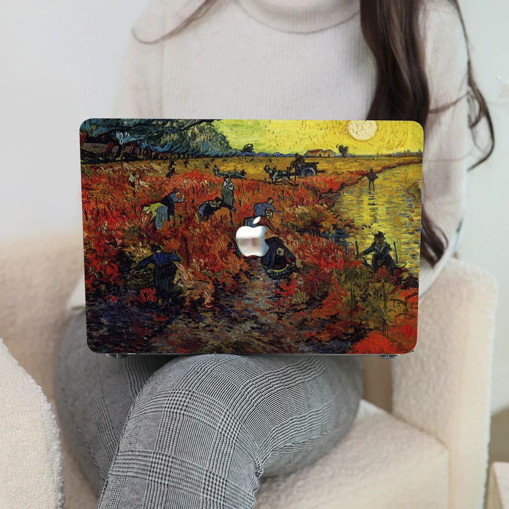 Obras de Van Gogh - Funda para Macbook ''Viñedo rojo''