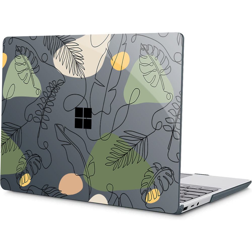 Abstract Green Leaves Microsoft Surface Laptop Case