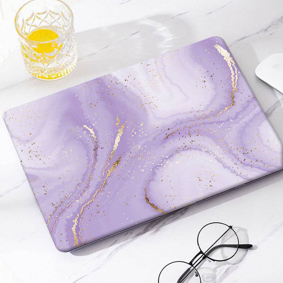 Obsessed with purple jade marble | Macbook case customizable Logo shines through - BELKCASE