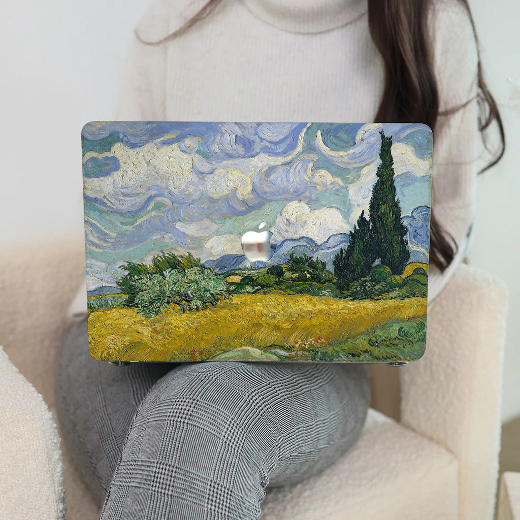 Van Gogh ''Wheat Field and Cypress'' Macbook Case