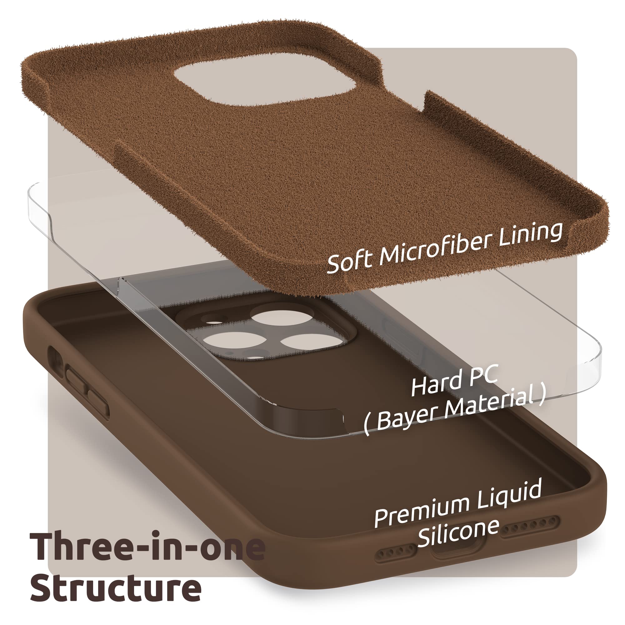 iPhone Case - Brown Liquid Silicone