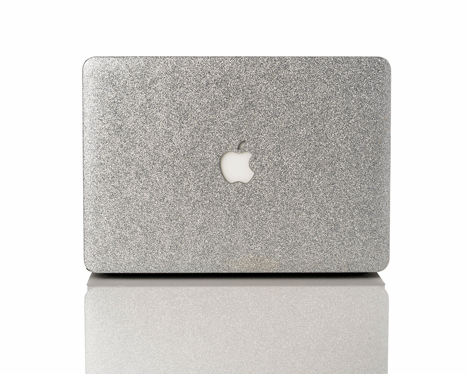 Glitter Light Grey Silver  | Macbook case