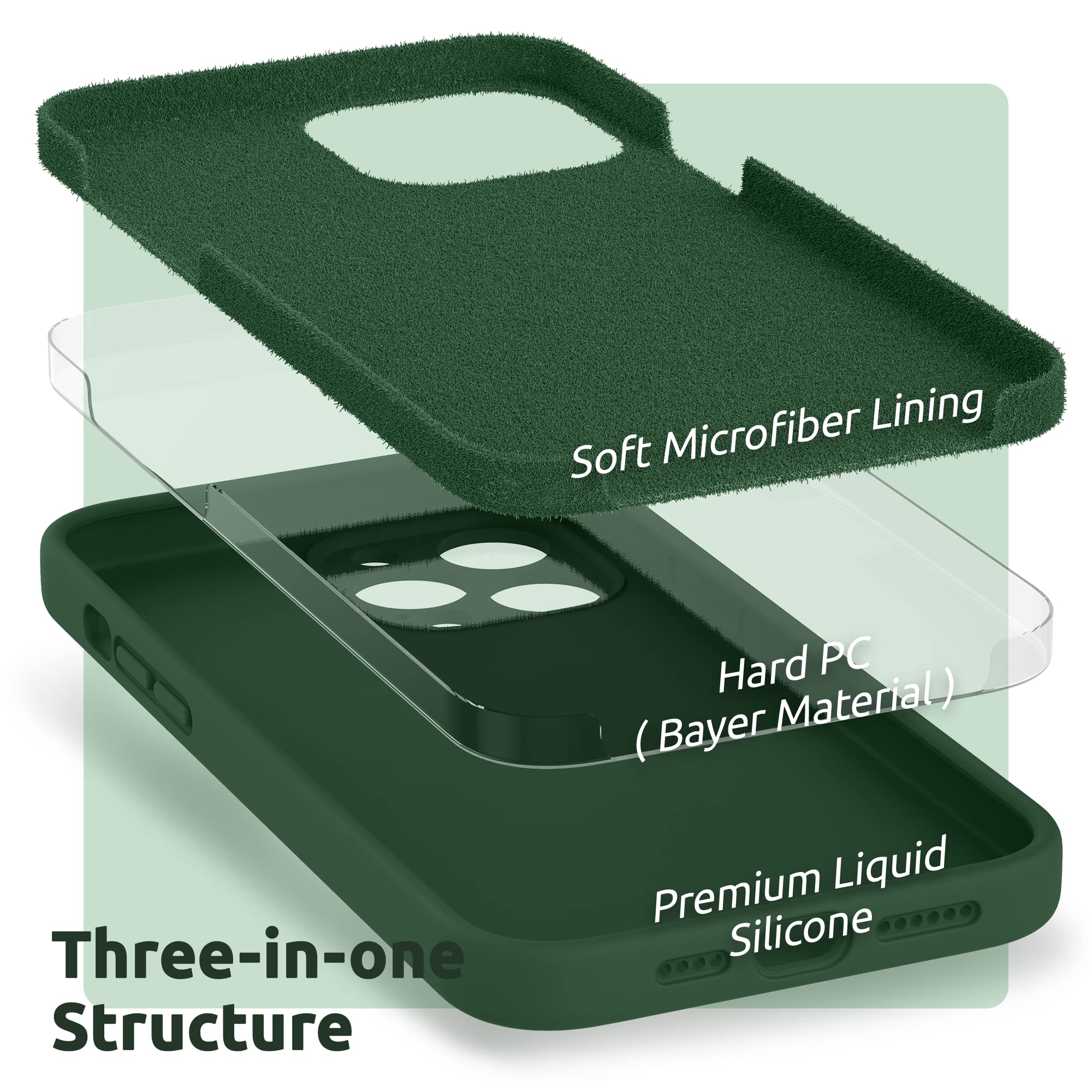 iPhone Case - Dark Green Liquid Silicone