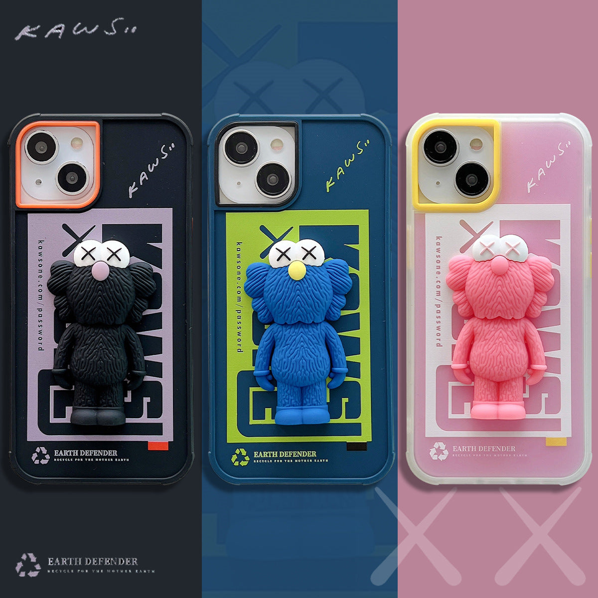 KAWS 3D Sesame Street iPhone Case