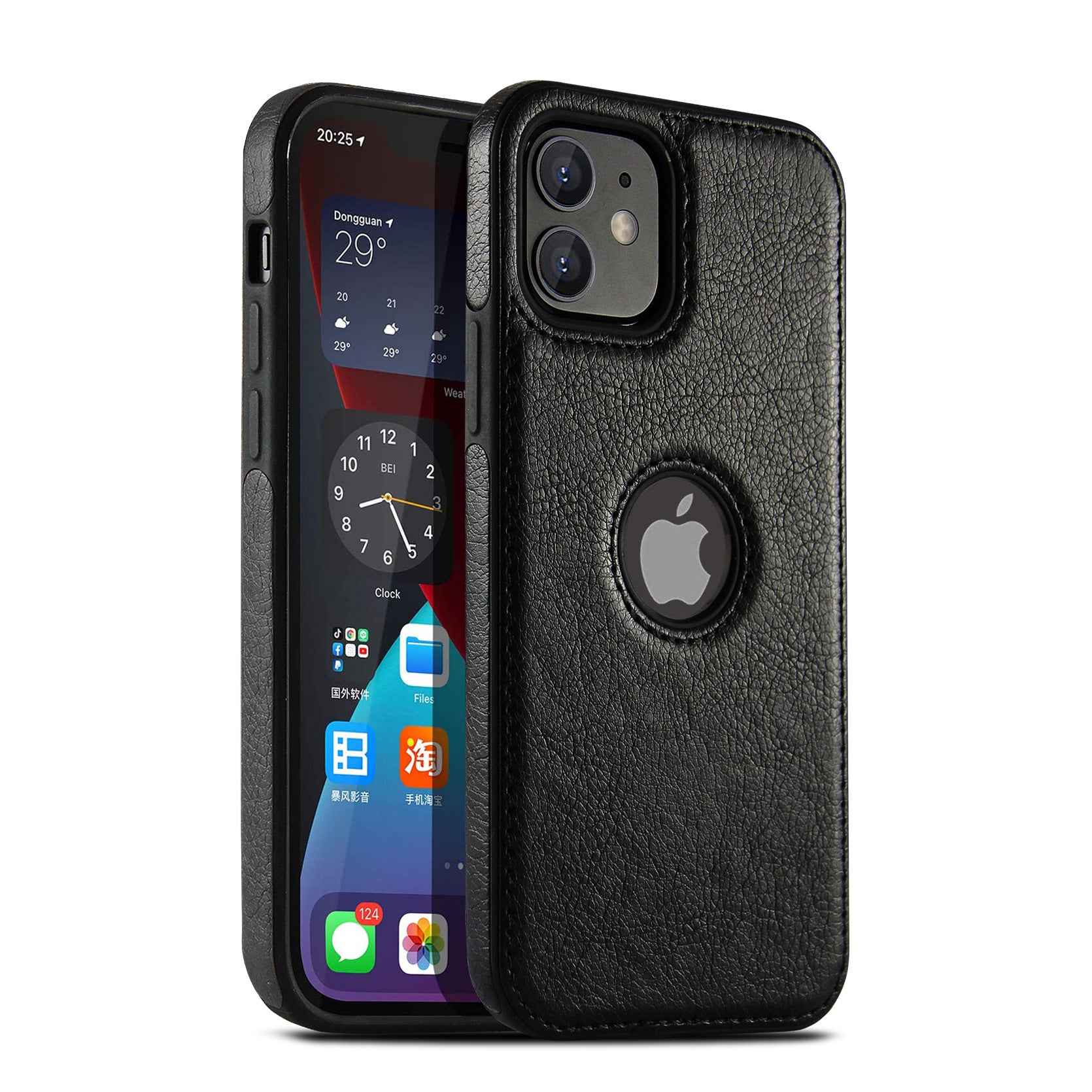 Vegan Leather Black iPhone Case