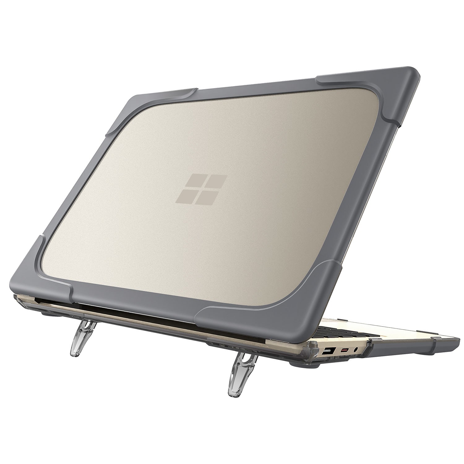 Heavy Shell with Foldable Kickstands Grey Microsoft Surface Laptop Case