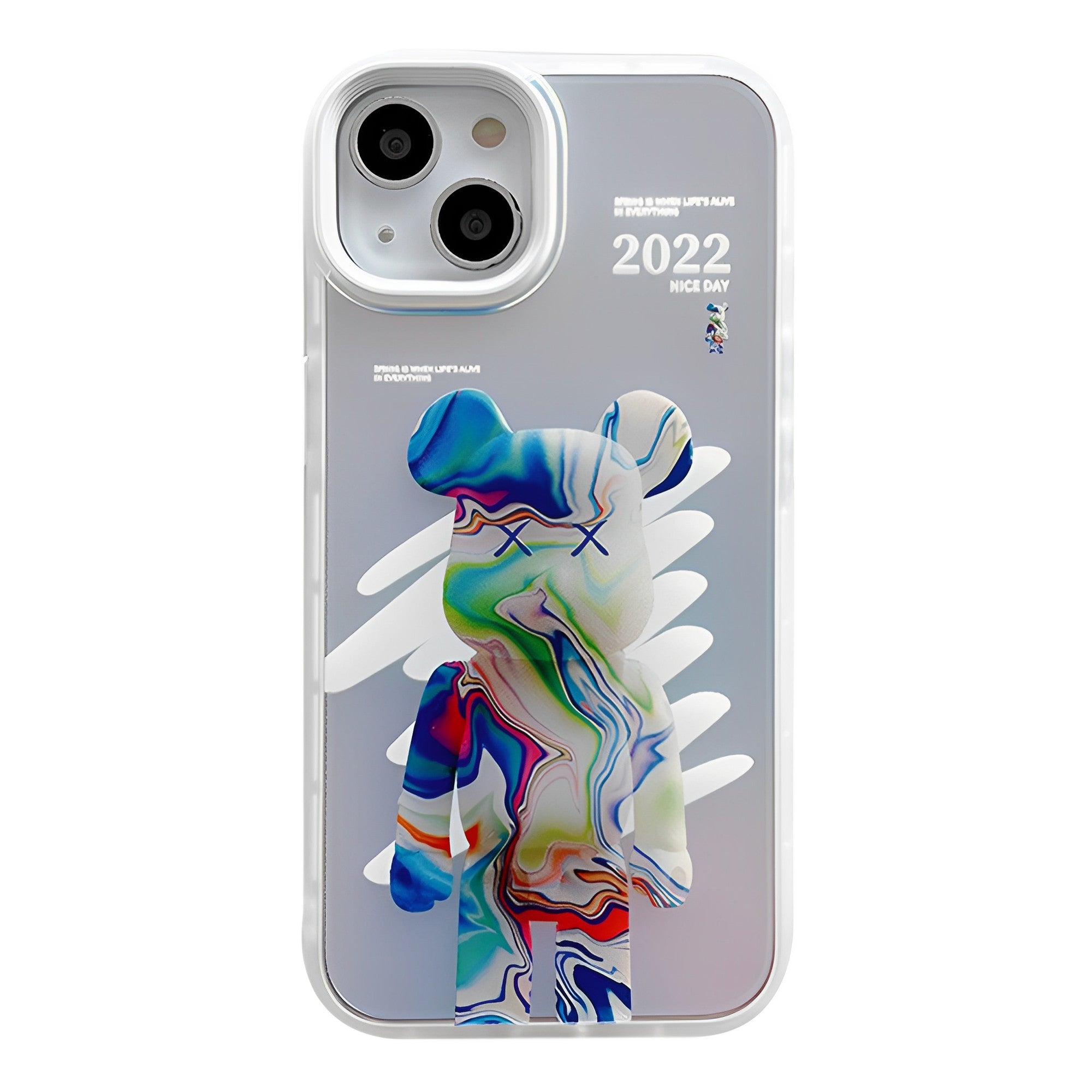 Hologram Watercolor Violent Bear iPhone Case