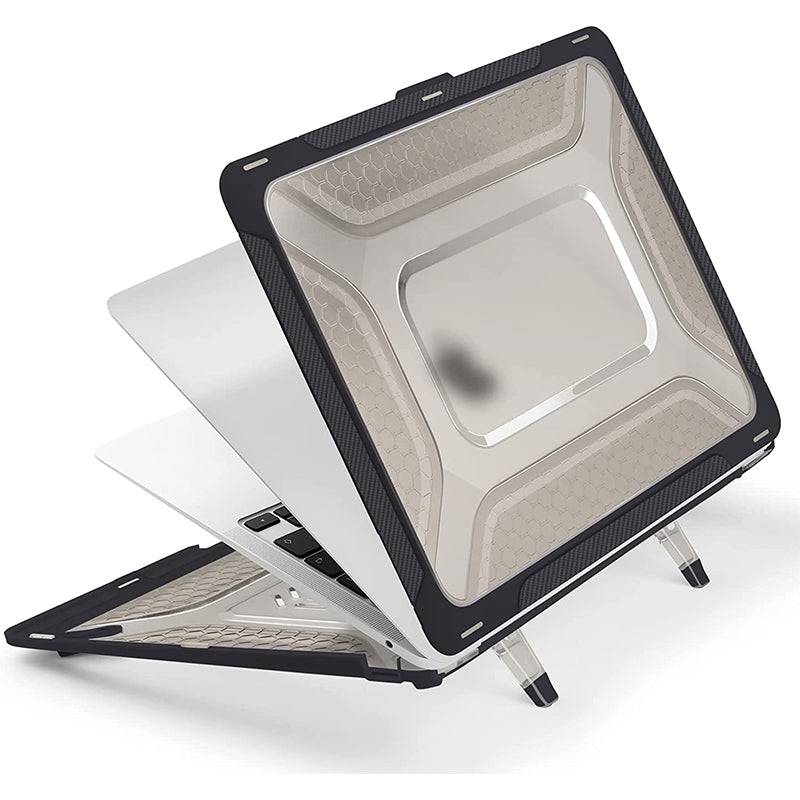 Macbook Case Heavy Duty Honeycomb Hard Shell - Black