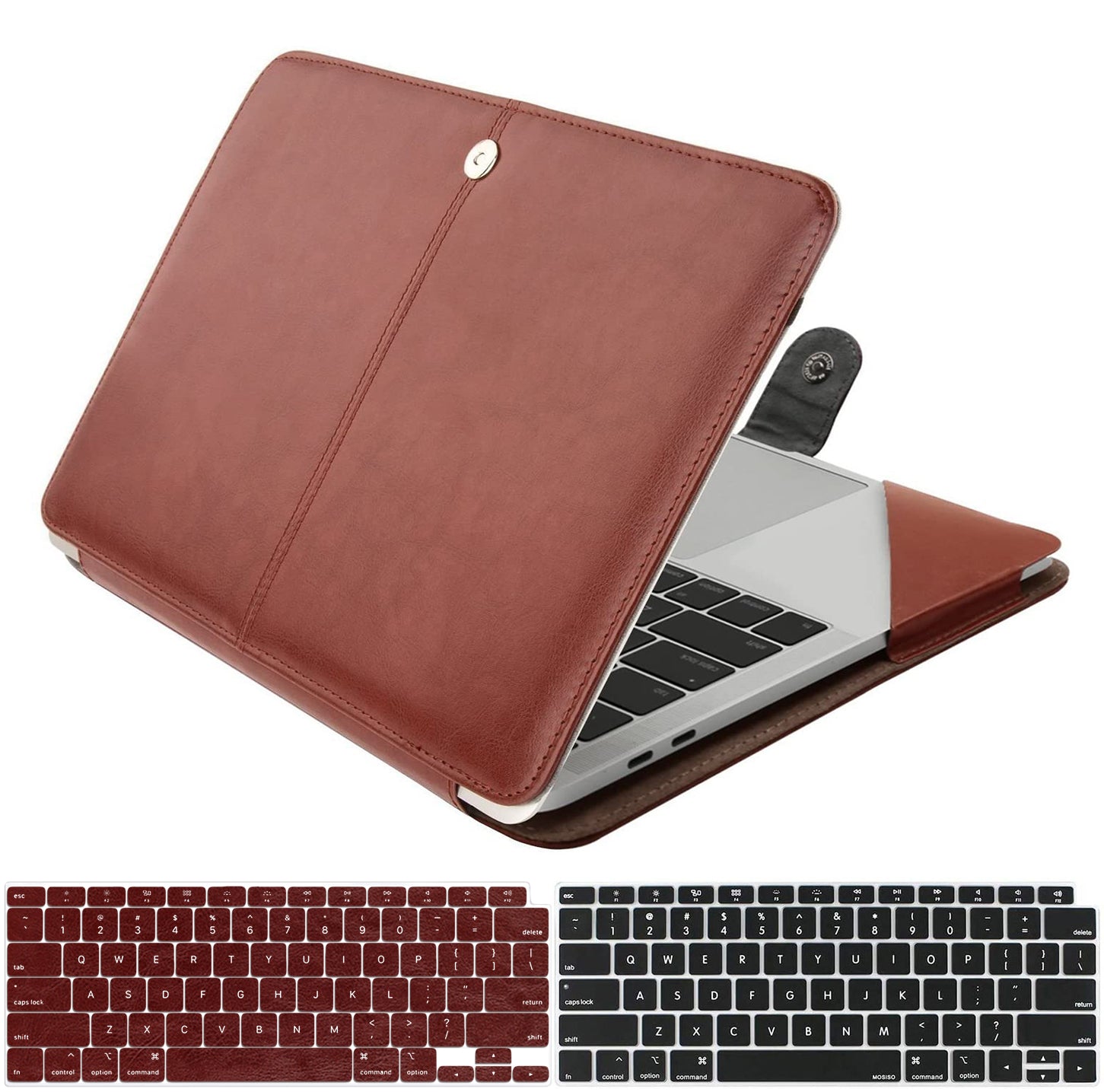 Brown PU Leather MacBook Case